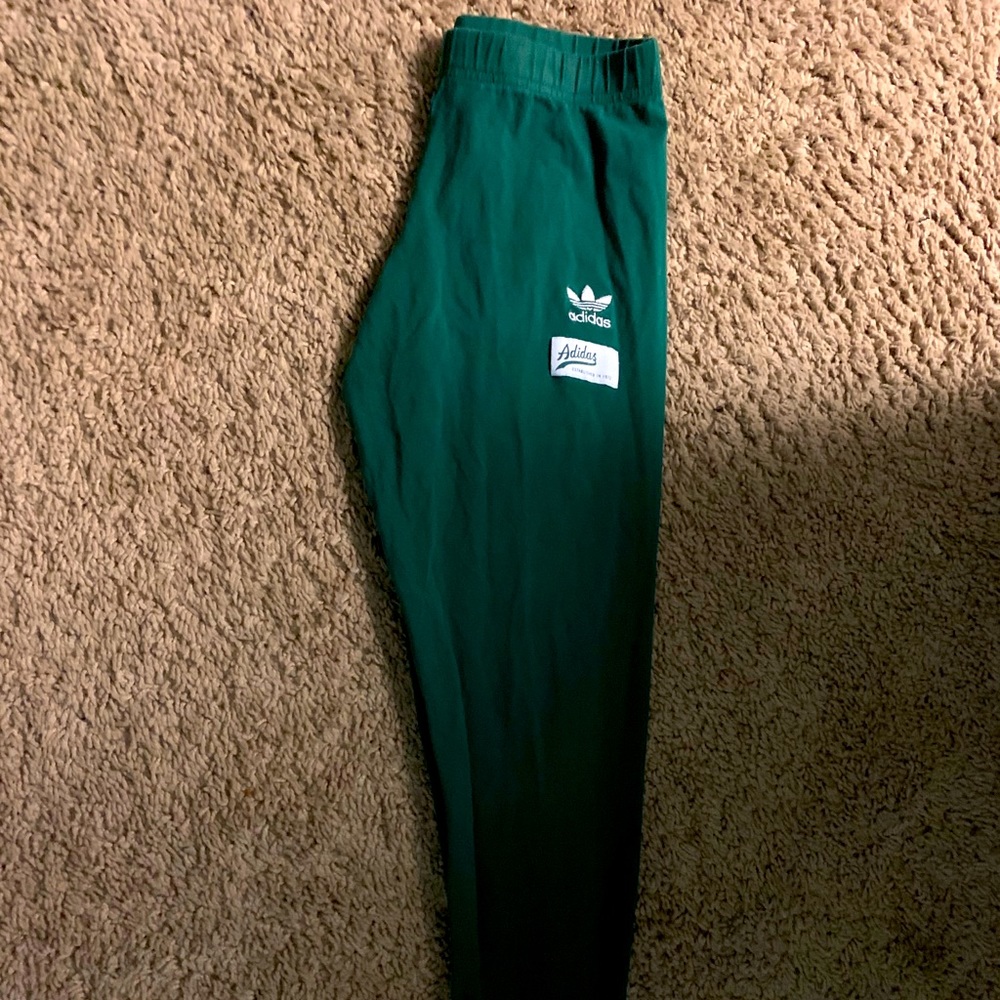Green adidas leggings